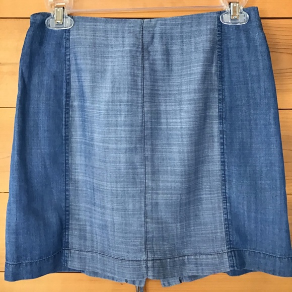 NATURAL FIBER TWO TONE TENCEL SKIRT~ VERY SOFT - Picture 6 of 8